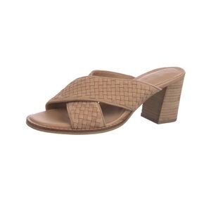 Joie Criss Cross Woven Heeled Sandals Women’s Tan Size 8